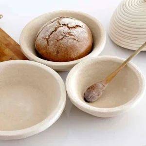 Banneton de pulpa de madera redondo